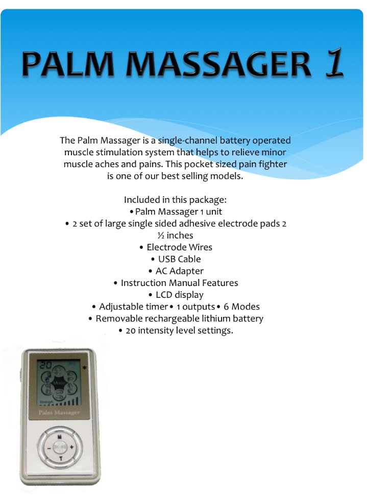 Palm massager user manual